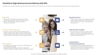 Data Processing Services Delivery Checklist To Align Business Service Delivery With Kpis Designs PDF