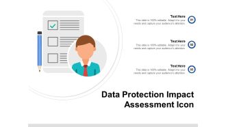 Data Protection Impact Assessment Icon Ppt PowerPoint Presentation Professional Design Templates PDF