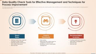 Data Quality Check Tools For Effective Management And Techniques For Process Improvement Introduction PDF