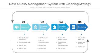 Data Quality Management System With Cleaning Strategy Ppt PowerPoint Presentation File Files PDF