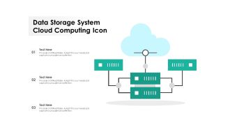 Data Storage System Cloud Computing Icon Ppt PowerPoint Presentation Gallery Introduction PDF