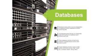 Databases Ppt PowerPoint Presentation Model Background Designs