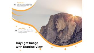 Daylight Image With Sunrise View Ppt PowerPoint Presentation File Images PDF