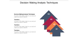 Decision Making Analysis Techniques Ppt PowerPoint Presentation Pictures Sample Cpb Pdf