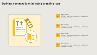 Defining Company Identity Using Branding Icon Template PDF