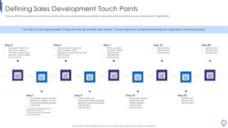 Defining Sales Development Touch Points Sample PDF