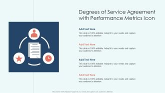 Degrees Of Service Agreement With Performance Metrics Icon Professional PDF