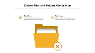 Delete Files And Folders Vector Icon Ppt PowerPoint Presentation Ideas Example Topics PDF