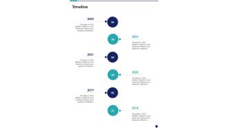 Demand Generation Proposal Timeline One Pager Sample Example Document