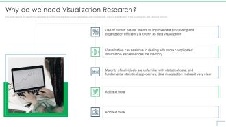 Departments Of Visualization Research Why Do We Need Visualization Research Infographics PDF