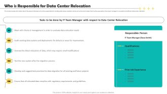 Deploying Data Center Who Is Responsible For Data Center Relocation Formats PDF