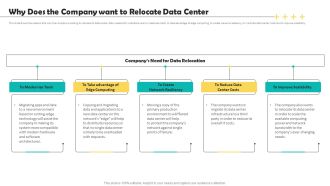Deploying Data Center Why Does The Company Want To Relocate Data Center Themes PDF