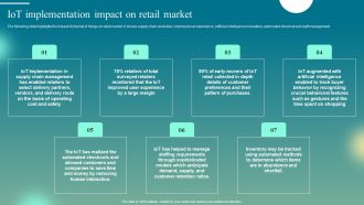 Deploying Iot Solutions In The Retail Market Iot Implementation Impact On Retail Market Inspiration PDF