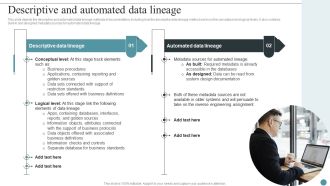 Descriptive And Automated Data Lineage Deploying Data Lineage IT Microsoft PDF