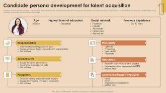Detailed Guide For Talent Acquisition Candidate Persona Development For Talent Acquisition Designs PDF