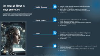 Detailed Guide On Artificial Intelligence Text Generator Use Cases Of AI Text To Image Generators Sample PDF