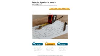 Determine Floor Plans For Property Development One Pager Sample Example Document