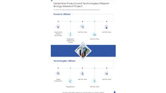 Determine Products And Technologies Utilized In Biology Research Project One Pager Sample Example Document
