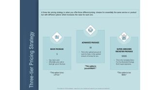 Determine Right Pricing Strategy New Product Three Tier Pricing Strategy Designs PDF