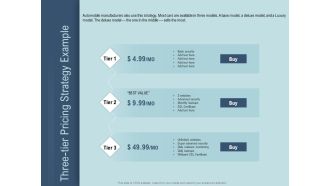 Determine Right Pricing Strategy New Product Three Tier Pricing Strategy Example Mockup PDF