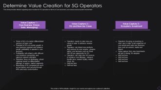 Determine Value Creation For 5G Operators Mockup PDF