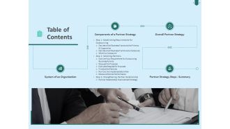 Developing Organization Partner Strategy Table Of Contents Ppt Model Vector PDF