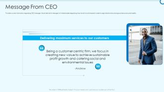 Developing Viable Working Surrounding Message From CEO Inspiration PDF