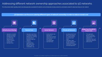 Development Guide For 5G World Addressing Different Network Ownership Approaches Associated To 5G Networks Clipart PDF