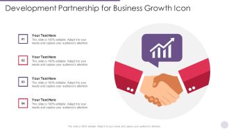 Development Partnership For Business Growth Icon Clipart PDF