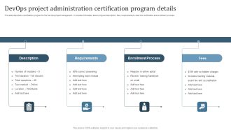 Devops Project Administration Certification Program Details Formats PDF