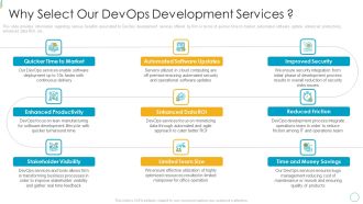Devops Services Spectrum Proposal IT Why Select Our Devops Development Services Introduction PDF