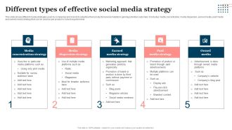 Different Types Of Effective Social Media Strategy Structure PDF