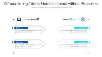 Differentiating 2 Items Slide For Internet Without Phoneline Sample PDF