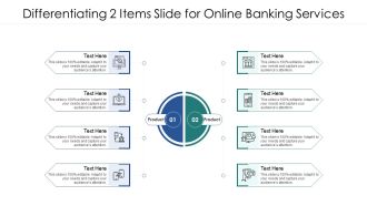 Differentiating 2 Items Slide For Online Banking Services Slides PDF