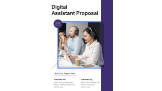 Digital Assistant Proposal Example Document Report Doc Pdf Ppt