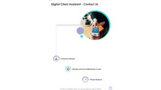 Digital Client Assistant Contact Us One Pager Sample Example Document
