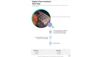 Digital Client Assistant Next Step One Pager Sample Example Document