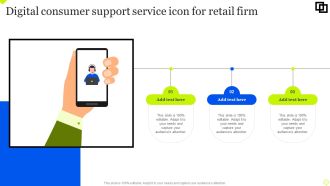 Digital Consumer Support Service Icon For Retail Firm Icons PDF
