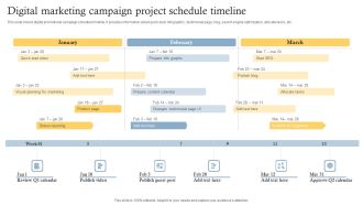 Digital Marketing Campaign Project Schedule Timeline Ideas PDF
