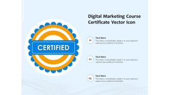 Digital Marketing Course Certificate Vector Icon Ppt PowerPoint Presentation File Topics PDF