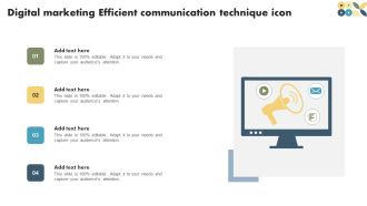 Digital Marketing Efficient Communication Technique Icon Professional PDF