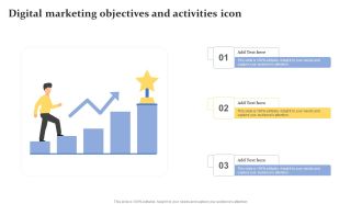 Digital Marketing Objectives And Activities Icon Diagrams PDF