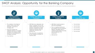 Digital Technology Adoption In Banking Industry Case Competition SWOT Analysis Opportunity Structure PDF