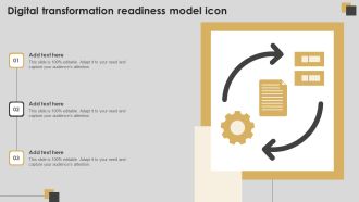 Digital Transformation Readiness Model Icon Background PDF