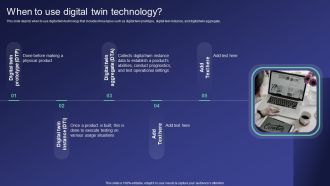 Digital Twin Tech IT When To Use Digital Twin Technology Information PDF
