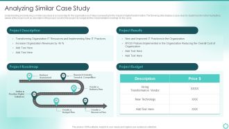 Digitalization Of Transportation Enterprise Analyzing Similar Case Study Brochure PDF
