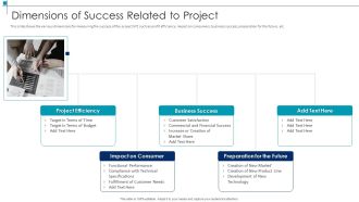 Dimensions Of Success Related To Project Project Scope Management Deliverables Template PDF