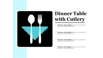 Dinner Table With Cutlery Ppt PowerPoint Presentation Styles Styles