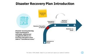 Disaster Recovery Plan Introduction Ppt PowerPoint Presentation Inspiration Graphics Design