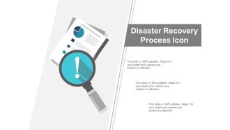 Disaster Recovery Process Icon Ppt PowerPoint Presentation Professional Clipart